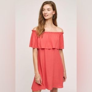 Anthropologie HD in Paris brand off the shoulder mini dress